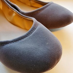 Bass Gray Velvet Ballet Flat